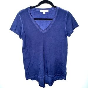 Blue Fitted Short Sleeve T-Shirt